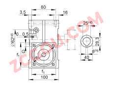 INA?������ GETR-50-SCHN-95/115-PF-i, ����������ӵ������ᣬ���ľ��� a0 = 50 mm