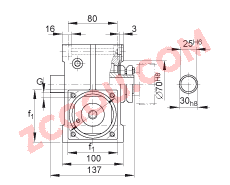 INA?������ GETR-50-SCHN-95/115-KL-i, ���н����ӵ������ᣬ���ľ��� a0 = 50 mm