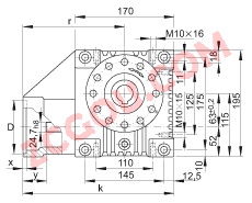 INA?������ GETR-63-SCHN-130/165-PF-i, ����������ӵ������ᣬ���ľ��� a0 = 63 mm