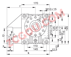 INA?������ GETR-63-SCHN-130/165-KL-i, ���н����ӵ������ᣬ���ľ��� a0 = 63 mm