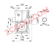 INA?������ GETR-63-SCHN-130/165-KL-i, ���н����ӵ������ᣬ���ľ��� a0 = 63 mm