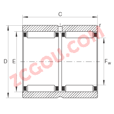 INA?������� RNAO18X30X24-ZW-ASR1, �޵��ߣ�˫��
