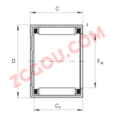 INA?��ʽ��ѹ��Ȧ������� BK4020, ���� DIN 618-1/ISO 3245 ��׼