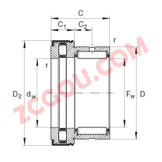INA?����/����Բ��������� NKXR30-Z, ���� DIN 5429 ��׼�������������������ж˸ǣ�֬��