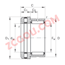 INA?����/����Բ��������� NKXR20, ���� DIN 5429 ��׼�������������������޶˸ǣ�����