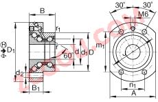INA?�ǽӴ�����е�Ԫ DKLFA1575-2RS, ˫���ݶ���װ�����ഽ�ܷ⣬��ƽ�˵ķ���