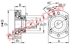 INA?�ǽӴ�����е�Ԫ DKLFA40115-2RS, ˫���ݶ���װ�����ഽ�ܷ⣬��ƽ�˵ķ���