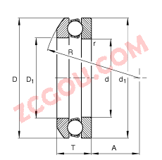FAG?���������� 53234-MP, ���� DIN 711/ISO 104 ��׼����Ҫ�ߴ磬���򣬴����������Ȧ���ɷ���