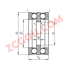 FAG?���������� 52328-MP, ���� DIN 711/ISO 104 ��׼����Ҫ�ߴ磬˫�򣬿ɷ���