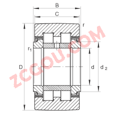 INA?֧���͹��� PWTR50-2RS, ��װ���ӣ��������������ഽ�ܷ�