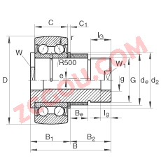 INA?��˨�͹��� ZLE5205-2Z, ˫�У�ƫ����˨�������϶�ܷ�