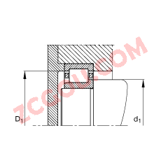 FAG?Բ��������� NJ2312-E-TVP2, ���� DIN 5412-1 ��׼����Ҫ�ߴ�, �붨λ���, �ɷ���, �����ּ�