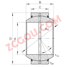 INA?ؽ GE80-FO-2RS,  DIN ISO 12 240-1 ׼, άഽܷ