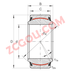 INA?ؽ GE25-UK-2RS,  DIN ISO 12 240-1 ׼, άഽܷ