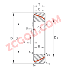 INA?ǽӴؽ GE40-SW,  DIN ISO 12 240-2 ׼ά