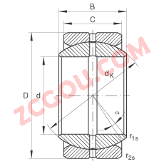 INA?�ؽ���� GE38-ZO, ���� DIN ISO 12 240-1 ��׼��Ӣ�Ƴߴ磬��ά��