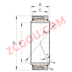 INA?Ĺؽ GE800-DW-2RS2,  DIN ISO 12 240-1 ׼, άܷ