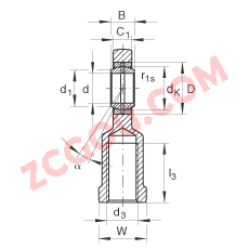 INA?�˶���� GIR40-DO-2RS, ���� DIN ISO 12 240-4 ��׼�������������ƣ���ά�������ഽ�ܷ�