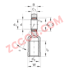 INA?�˶���� GIR45-UK-2RS, ���� DIN ISO 12 240-4 ��׼�������������ƣ���ά�������ഽ�ܷ�
