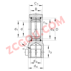 INA?Һѹ˶ GIHRK30-DO,  DIN ISO 12 240-4 ׼Ƽнװãά