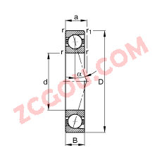 FAG?������� B71905-C-T-P4S, ���ڣ��ɶ԰�װ���Ӵ��� �� = 15�㣬���ƹ���