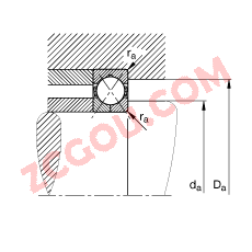 FAG?�ĵ�Ӵ������ QJ326-N2-MPA, ���� DIN 628-4 ����Ҫ�ߴ磬 ���Բ�ж���ʷ���Ȧ��������ֹ����
