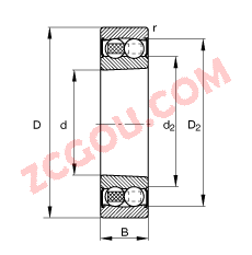 FAG?�Ե�������� 2210-K-2RS-TVH-C3, ���� DIN 630 ��׼����Ҫ�ߴ�, ׶�ף�׶�� 1:12�����ഽ�ܷ�