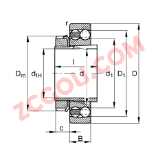 FAG?Ե 2208-K-TVH-C3 + H308,  DIN 630  DIN 5415 ׼Ҫߴ, ׶׺ͽ