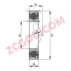 FAG? HCB7209-E-2RSD-T-P4S, ڣɶԻԪװӴ  = 25㣬մഽܷ⣬ǽӴƹ