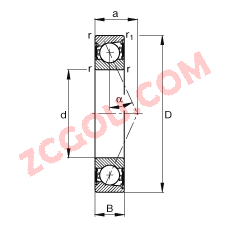 FAG? B7028-E-2RSD-T-P4S, ڣɶ԰װӴ  = 25㣬ഽܷ⣬ǽӴƹ