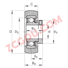 INA?����������� RABRB12/47-FA106, ���𽺲������ƫ����Ȧ��λ�� ���� P ���ܷ�