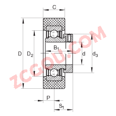 INA?����������� RCSMB20/65-FA106, ���𽺲������ƫ����Ȧ��λ�� ���� P ���ܷ�