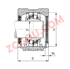 FAGֱʽ SNV160-L + 222S.303 + DH518,  DIN 736/DIN737 ׼Ҫߴ磬ʷֵĵĹУ˫ܷ⣬֬