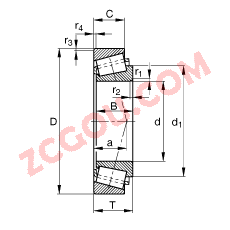 FAG?Բ׶ 30302-A,  DIN ISO 355 / DIN 720 ׼Ҫߴ磬ɷ룬ڻɶ