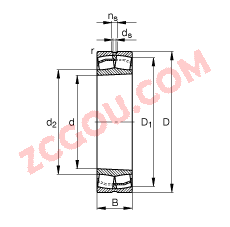 FAG?Ĺ 23040-E1-K-TVPB,  DIN 635-2 ׼Ҫߴ, ׶ף׶ 1:12