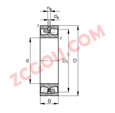 FAG?���Ĺ������ 23096-MB, ���� DIN 635-2 ��׼����Ҫ�ߴ�