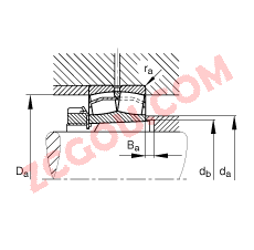 FAG?Ĺ 22311-E1-K-T41A + H2311,  DIN 635-2 ׼Ҫߴ, ׶׺ͽ