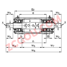 FAG?ֱ��ʽ�������Ԫ VRE311-C, ���ʷ֣������Ϊ������е�һ��Բ��������� NU�Լ���Ϊ��λ��е�O�Ͳ��õ������ǽӴ�����У�֬�󻬣���ձ�ܷ⣫V��Ȧ