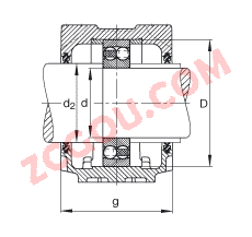 FAGֱʽ SNV062-L + 2305-TVH + DH305,  DIN 738/DIN739 ׼Ҫߴ磬ʷ֣Բ׺ͽ׵ԵУ˫ܷ⣬֬