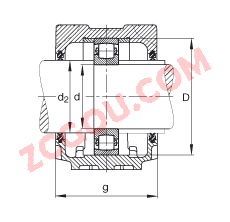 FAGֱʽ SNV080-L + 20208-TVP + DH208,  DIN 738/DIN739 ׼Ҫߴ磬ʷ֣Բ׺ͽ׵ĹιУ˫ܷ⣬֬