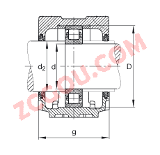 FAGֱʽ SNV080-L + 20307-TVP + FSV307,  DIN 738/DIN739 ׼Ҫߴ磬ʷ֣Բ׺ͽ׵ĹιУëձܷ⣬֬