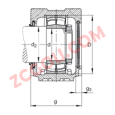 FAGֱʽ SNV090-L + 21308-E1 + DHV308,  DIN 738/DIN739 ׼Ҫߴ磬ʷ֣Բ׺ͽ׵ĵĹУV Ȧܷ⣬֬