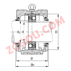 FAGֱ��ʽ����� SNV240-L + 1322-M + DHV222, ���� DIN 738/DIN739 ��׼����Ҫ�ߴ磬�ʷ֣���Բ���׺ͽ����׵��Ե�������У�V��Ȧ�ܷ⣬֬������