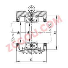 FAGֱ��ʽ����� SNV340-L + 22332-MB + DH332, ���� DIN 738/DIN739 ��׼����Ҫ�ߴ磬�ʷ֣���Բ���׺ͽ����׵ĵ��Ĺ�����У�˫���ܷ⣬֬������