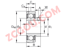 INA?����������� GAY107-NPP-B-AS2/V, ������Ȧ�� ƽͷ�ݶ���λ������ P ���ܷ⣬���� ABMA 15 - 1991��Ӣ��
